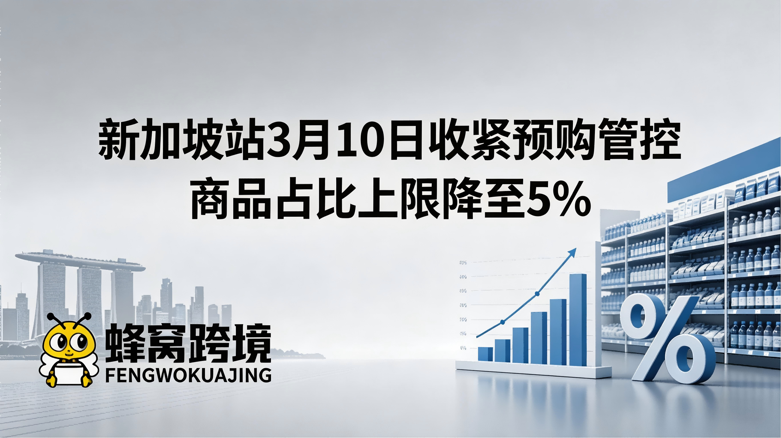 新加坡站 3 月 10 日收紧预购管控 商品占比上限降至 5%
