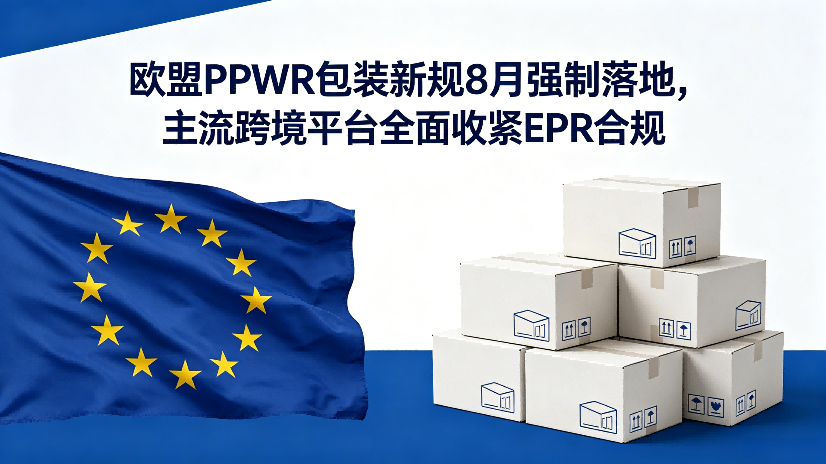 欧盟PPWR包装新规8月强制落地，主流跨境平台全面收紧EPR合规